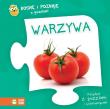 Rosnę i poznaję z puzzlami Warzywa. Autor: Opracowanie zbiorowe. Dadada.pl Okładka książki Rosnę i poznaję z puzzlami Warzywa