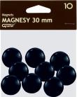 Opakowanie Magnesy 30 mm czarne 10 sztuk
