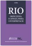 Okładka książki RIO Orzeczenia, uchwały, pisma i interpretacje 1/2016