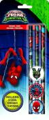 Opakowanie Spiderman 6 zestaw: 3 ołówki + 3 gumki