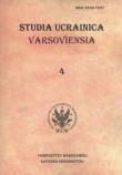 Opakowanie Studia Ucrainica Varsoviensia 4