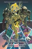 Avengers Preludium nieskończoności Tom 3. Autor: Jonathan Hickman, Nick Spencer. Dadada.pl Okładka książki Avengers Preludium nieskończoności Tom 3
