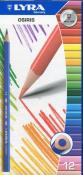 Opakowanie Lyra Kredki trójkątne Osiris 12 sztuk