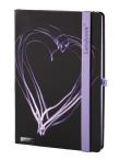 Opakowanie Notes A6 Night Light czarny/fiolet linia
