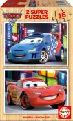 Auta CARS drewniane puzzle dla dzieci 2 x 16 elementów. Wydawca: Educa Borras. Dadada.pl Opakowanie Auta CARS drewniane puzzle dla dzieci 2 x 16 elementów