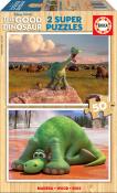 Drewniane puzzle Dobry dinozaur 2 x 50 elementów. Wydawca: Educa Borras. Dadada.pl Opakowanie Drewniane puzzle Dobry dinozaur 2 x 50 elementów