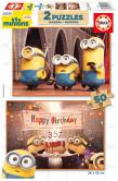 Drewniane puzzle Minionki 2 x 50 elementów. Wydawca: Educa Borras. Dadada.pl Opakowanie Drewniane puzzle Minionki 2 x 50 elementów