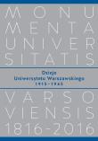 Dzieje Uniwersytetu Warszawskiego 1915−1945. Autor: Majewski Piotr M.. Dadada.pl Okładka książki Dzieje Uniwersytetu Warszawskiego 1915−1945