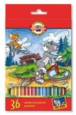 Opakowanie Kredki szkolne 36 kolorów Tom i Jerry