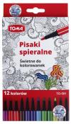 Opakowanie Pisaki zmywalne 12 kolorów TOMA