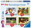 Opakowanie Puzzle Masha i Niedźwiedź 4 w 1