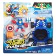 Opakowanie Super Hero Mashers micro Figurka z pojazdem Captain America