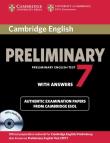 Cambridge English Preliminary 7 Authentic examination papers with answers + CD. Wydawca: Cambridge University Press. Dadada.pl Opakowanie Cambridge English Preliminary 7 Authentic examination papers with answers + CD