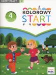 Kolorowy start Czterolatek Karty pracy Część 2. Autor: Żaba-Żabińska Wiesława. Dadada.pl Okładka książki Kolorowy start Czterolatek Karty pracy Część 2