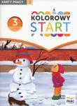 Kolorowy start Trzylatek Karty pracy Część 2. Autor: Wiesława Żaba - Żabińska. Dadada.pl Okładka książki Kolorowy start Trzylatek Karty pracy Część 2