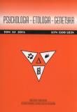Opakowanie Psychologia Etologia Genetyka Tom 32/2015