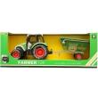 Opakowanie Traktor z przyczepą Farmer 1:24 metalowy zielony