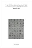 Typografie. Autor: Lacoue-Labarthe Philippe. Dadada.pl Okładka książki Typografie