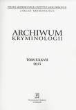 Opakowanie Archiwum kryminologii Tom XXXVII 2015