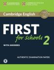 Opakowanie Cambridge English First for Schools 2 Student's Book with answers and Audio