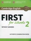 Opakowanie Cambridge English First for Schools 2 Student's Book without answers