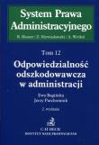 Odpowiedzialność odszkodowawcza w administracji Tom 12. Autor: Bagińska Ewa, Jerzy Parchomiuk (red.). Dadada.pl Okładka książki Odpowiedzialność odszkodowawcza w administracji Tom 12