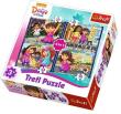 Opakowanie Puzzle 4w1 Dora i przyjaciele TREFL