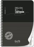 Opakowanie Kołozeszyt A4 w kratkę 80 kartek black&grey Język angielski