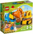 Lego Duplo Ciężarówka i koparka gąsienicowa. Autor: Duplo. Dadada.pl Okładka książki Lego Duplo Ciężarówka i koparka gąsienicowa