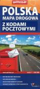 Okładka książki Polska mapa drogowa z kodami pocztowymi 1:650 000