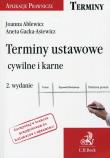 Terminy ustawowe cywilne i karne. Autor: Ablewicz Joanna, Gacka-Asiewicz Aneta. Dadada.pl Okładka książki Terminy ustawowe cywilne i karne