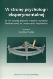 W stronę psychologii eksperymentalnej. Autor: red. Maria Kielar-Turska. Dadada.pl Okładka książki W stronę psychologii eksperymentalnej
