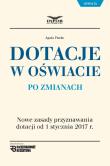 Dotacje w oświacie po zmianach. Autor: Agata Piszko. Dadada.pl Okładka książki Dotacje w oświacie po zmianach