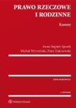 Prawo rzeczowe i rodzinne Kazusy. Autor: Stępień-Sporek Anna, Wyrwiński Michał, Zakrzewski Piotr. Dadada.pl Okładka książki Prawo rzeczowe i rodzinne Kazusy