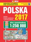 Okładka książki Atlas samochodowy Polski 2017 kompas 1:250 000 