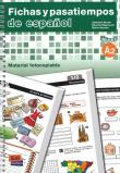 Fichas y pasatiempos de espanol A2. Autor: Martín Bosque Adelaida, Seseña GómezMarta, Rigamonti Daniela. Dadada.pl Okładka książki Fichas y pasatiempos de espanol A2