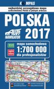 Okładka książki Mapa samochodowa Polski 2017 dla profesjonalistów 1:700 000