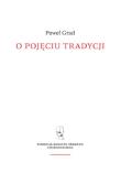 Okładka książki O pojęciu tradycji