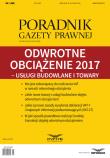 Opakowanie Odwrotne obciążenie 2017-usługi budowlane i towary