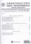 Opakowanie Orzecznictwo Sądu Najwyższego. Izba Pracy, Ubezpieczeń Społecznych i Spraw Publicznychnr 21-22/2011
