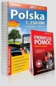 Okładka książki Polska 2017/2018 atlas sam. 1:250 000 + Pierwsza..