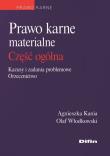 Prawo karne materialne część ogólna. Autor: Kania Agnieszka, Włodkowski Olaf. Dadada.pl Okładka książki Prawo karne materialne część ogólna