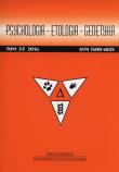 Opakowanie Psychologia Etologia Genetyka Tom 33/2016