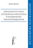 Okładka książki Wpis konstytutywny użytkowania wieczystego w postępowaniu wieczystoksięgowym