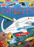 Zwierzęta morskie. Naklejkowe łamigłówki. Autor: Beaumont Emilie. Dadada.pl Okładka książki Zwierzęta morskie. Naklejkowe łamigłówki