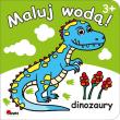Maluj wodą dinozaury. Autor: Il. Mariola Budek. Dadada.pl Okładka książki Maluj wodą dinozaury