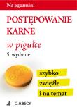Postępowanie karne w pigułce. Autor: Opracowanie zbiorowe. Dadada.pl Okładka książki Postępowanie karne w pigułce
