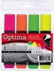 Opakowanie Zestaw zakreślaczy 4 kolory optima