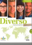 Diverso basico A1+A2 ćwiczenia + CD audio. Autor: Alonso Encina, Corpas Jaime, Gambluch Carina. Dadada.pl Okładka książki Diverso basico A1+A2 ćwiczenia + CD audio