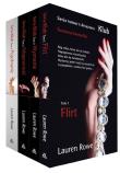 Flirt / Wyznanie / Niepewność / Pojednanie. Autor: Lauren Rowe. Dadada.pl Okładka książki Flirt / Wyznanie / Niepewność / Pojednanie